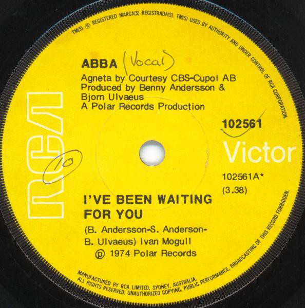 Accords et paroles I've Been Waiting For You ABBA