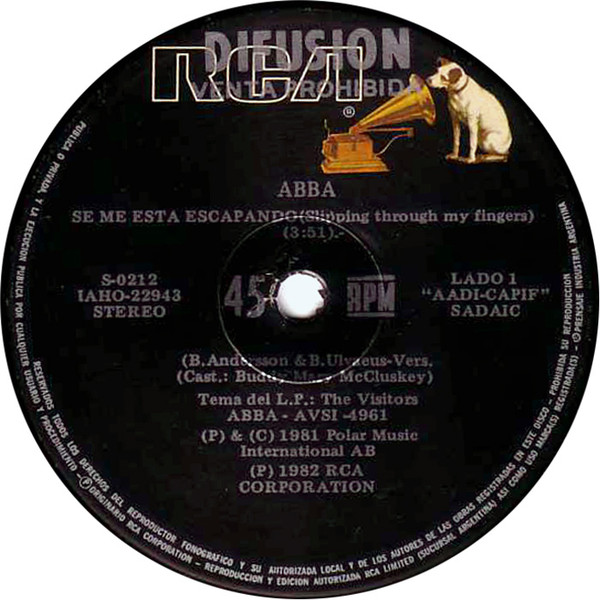 Accords et paroles Se Me Está Escapando ABBA
