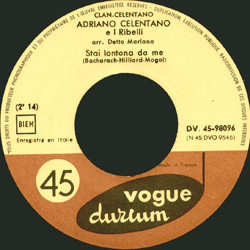 Accords et paroles Amami E Baciami Adriano Celentano