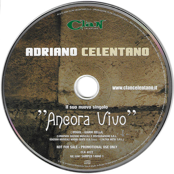 Accords et paroles Ancora Vivo Adriano Celentano