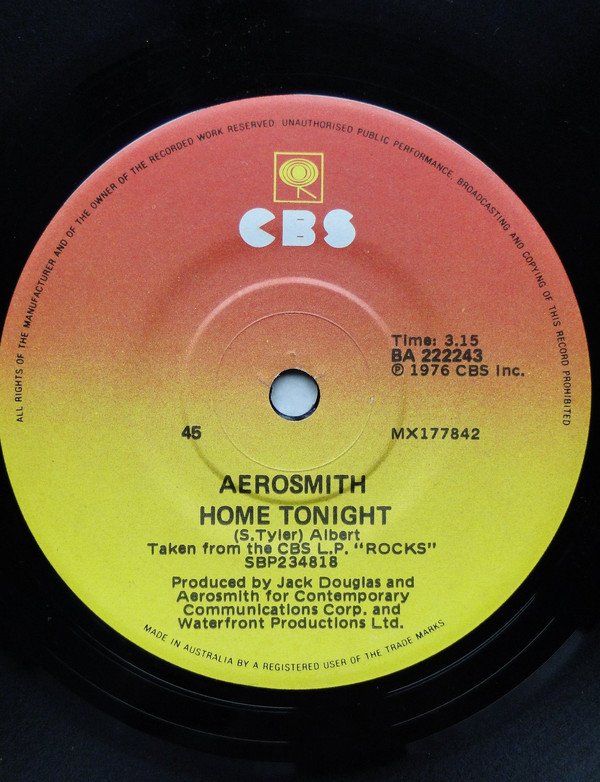 Accords et paroles Home Tonight Aerosmith