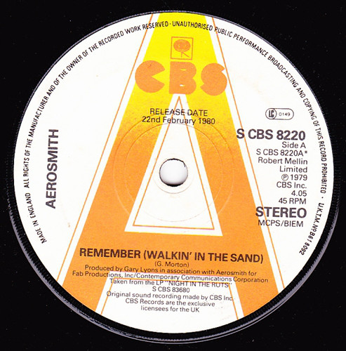 Accords et paroles Remember Walking In The Sand Aerosmith