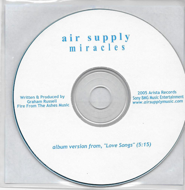 Accords et paroles Miracles Air Supply