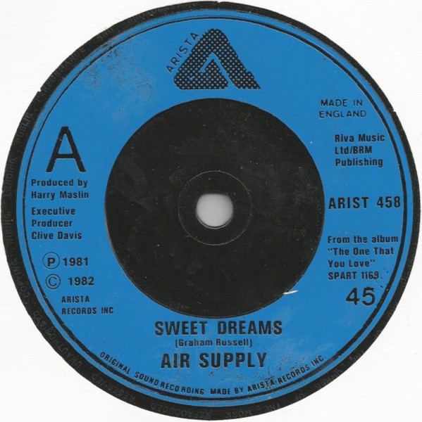 Accords et paroles Sweet dreams Air Supply