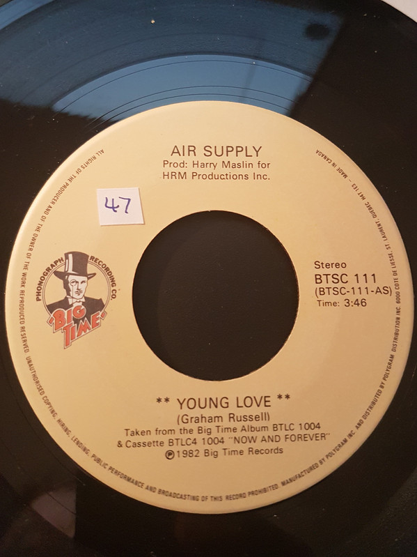 Accords et paroles Young Love Air Supply
