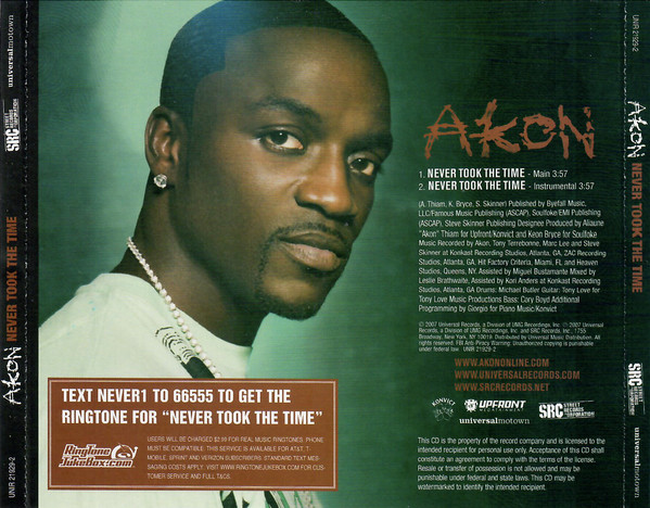 Accords et paroles Never Took The Time Akon