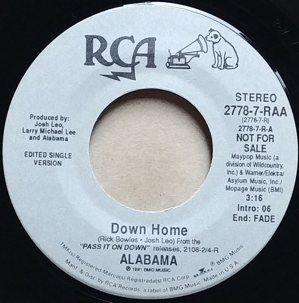 Accords et paroles Down Home Alabama