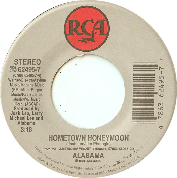 Accords et paroles Hometown Honeymoon Alabama