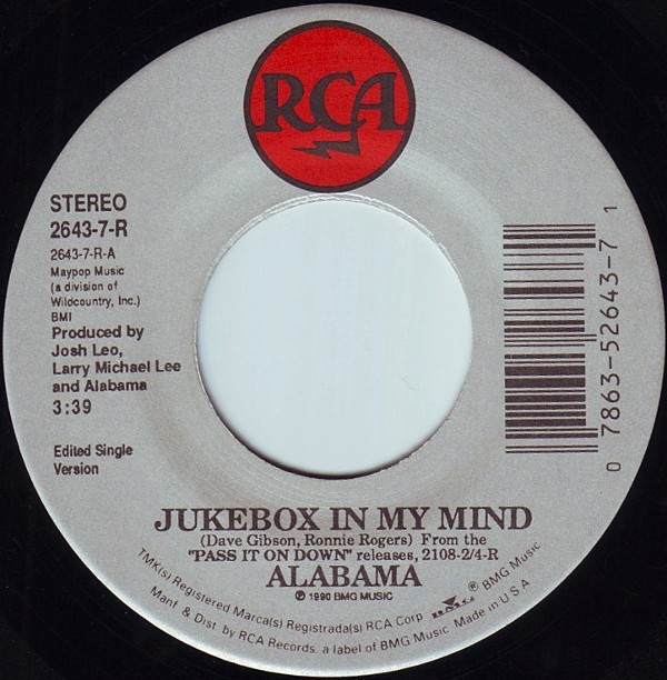 Accords et paroles Jukebox In My Mind Alabama
