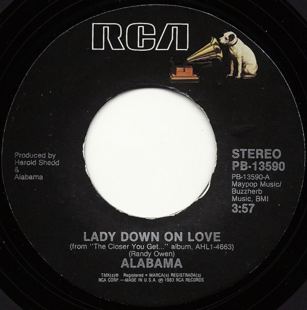 Accords et paroles Lady Down On Love Alabama