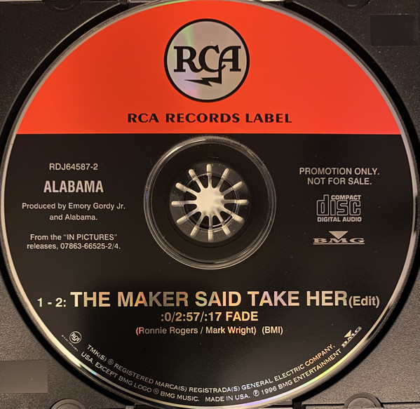 Accords et paroles The Maker Said Take Her Alabama