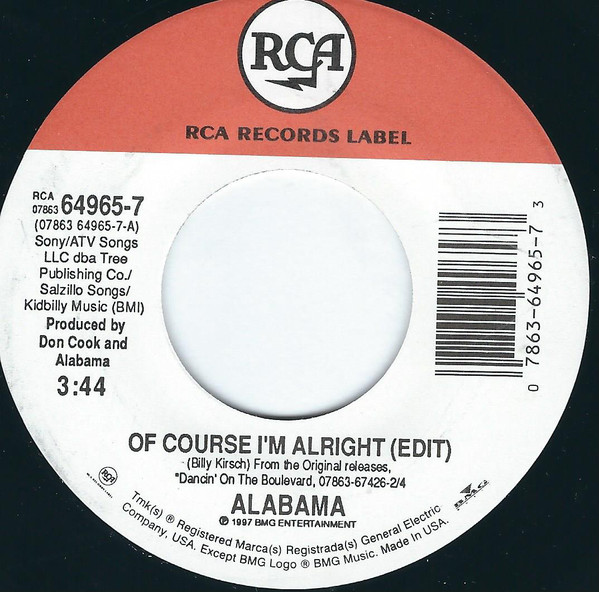 Accords et paroles Of Course Im Alright Alabama