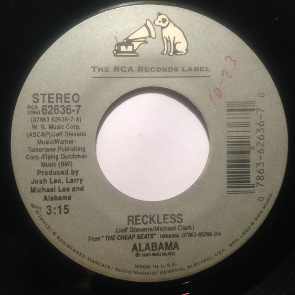 Accords et paroles Reckless Alabama