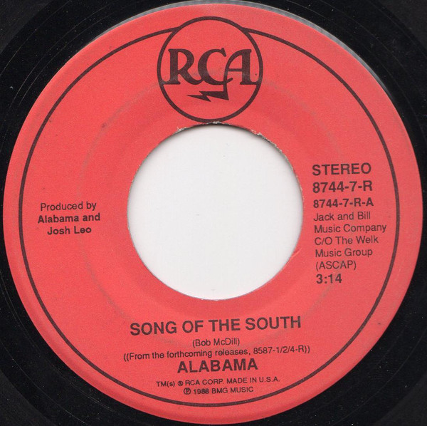 Accords et paroles Song of the South Alabama
