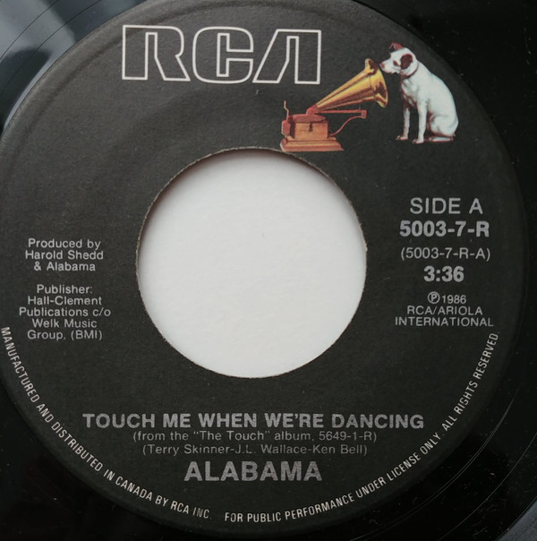 Accords et paroles Touch Me When We're Dancing Alabama