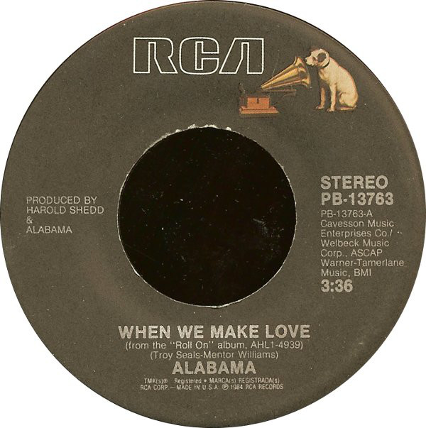 Accords et paroles When We Make Love Alabama