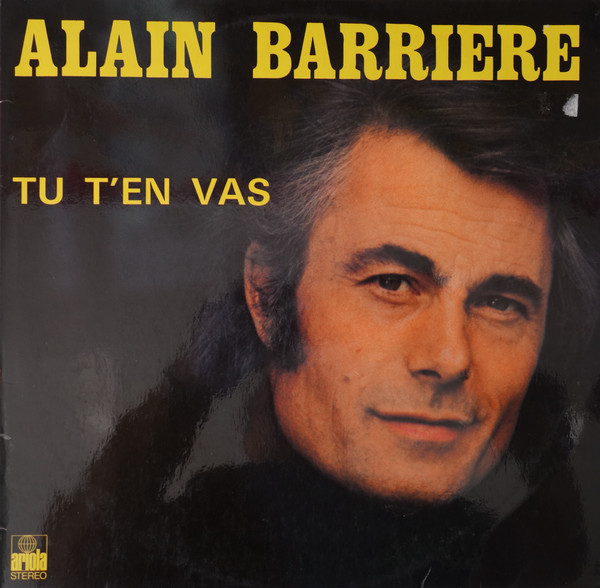 Accords et paroles Tu t'en vas Alain Barrière
