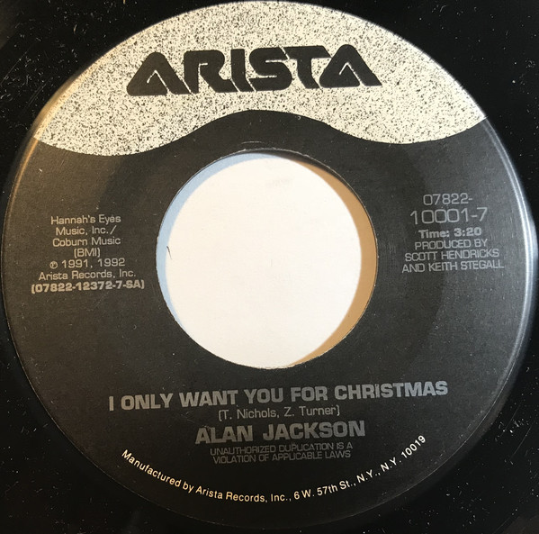 Accords et paroles I Only Want You For Christmas Alan Jackson