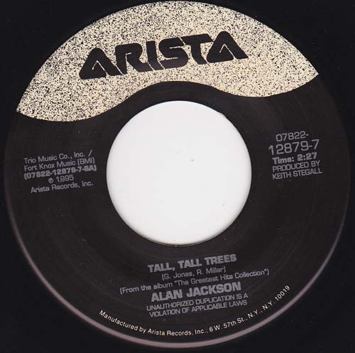 Accords et paroles Tall, Tall Trees Alan Jackson