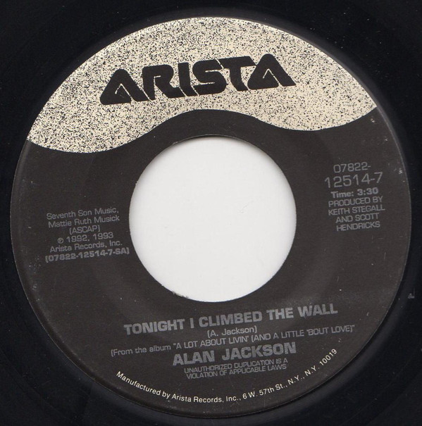 Accords et paroles Tonight I Climbed The Wall Alan Jackson