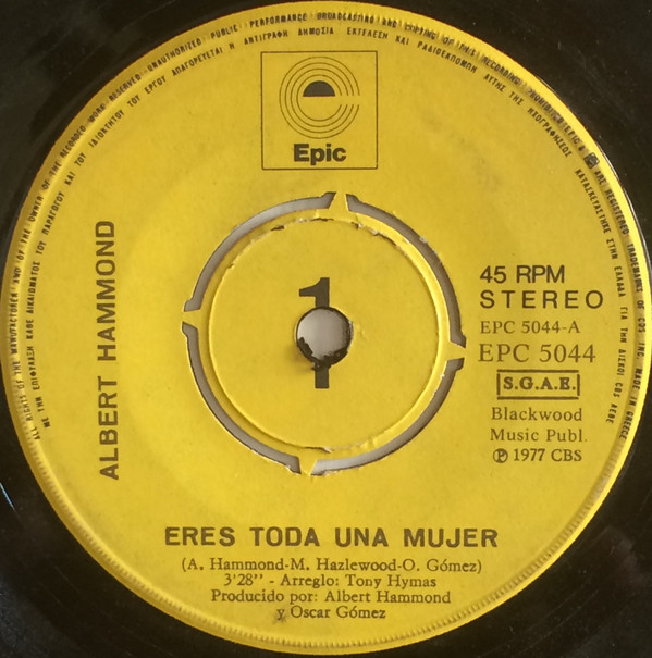 Accords et paroles Eres Toda Una Mujer Albert Hammond