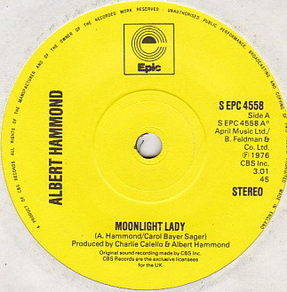 Accords et paroles Moonlight Lady Albert Hammond