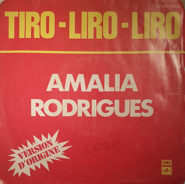 Accords et paroles Tiro-liro-liro Amália Rodrigues