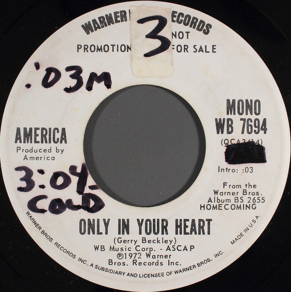 Accords et paroles Only In Your Heart America