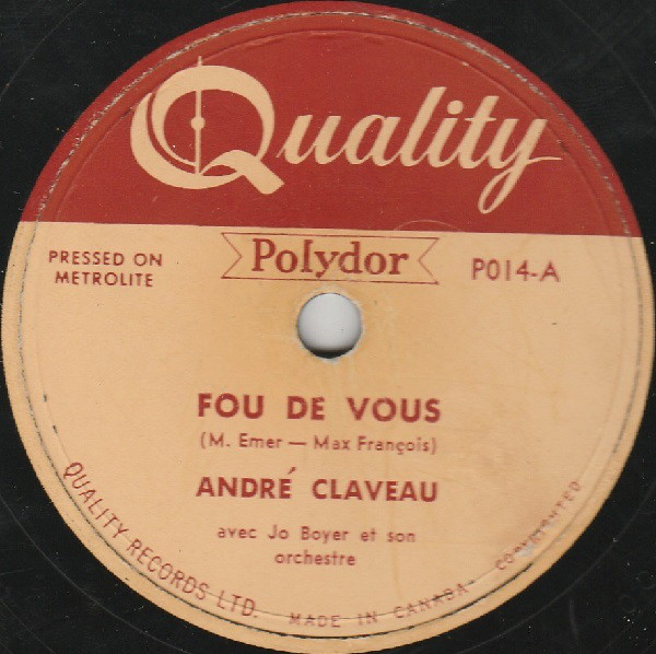 Accords et paroles Cerisier rose et pommier blanc André Claveau