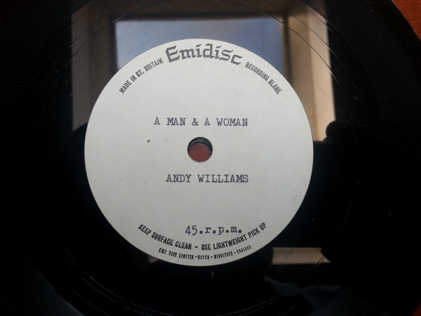 Accords et paroles A Man And A Woman Andy Williams