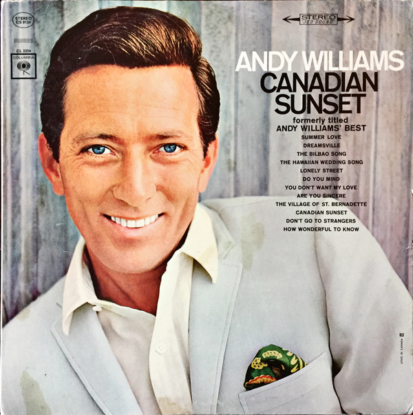 Accords et paroles Canadian sunset Andy Williams
