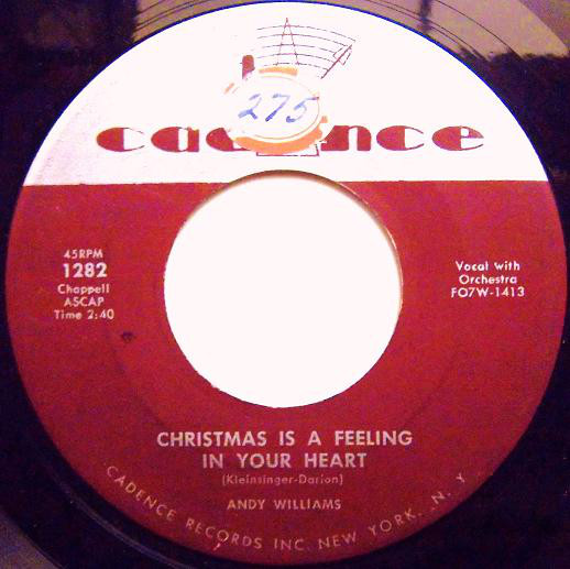 Accords et paroles Christmas Is A Feeling In Your Heart Andy Williams