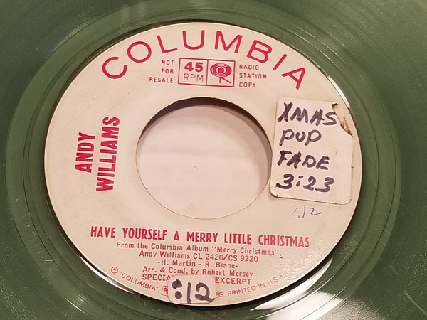 Accords et paroles Have Yourself A Merry Little Christmas Andy Williams