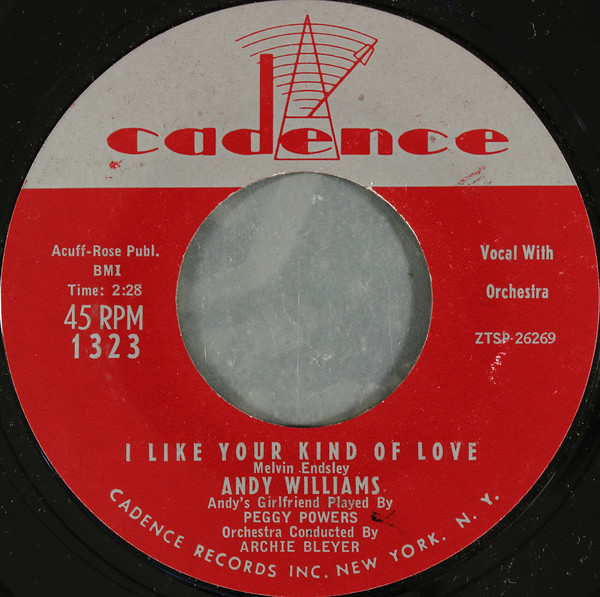 Accords et paroles I Like Your Kind Of Love Andy Williams