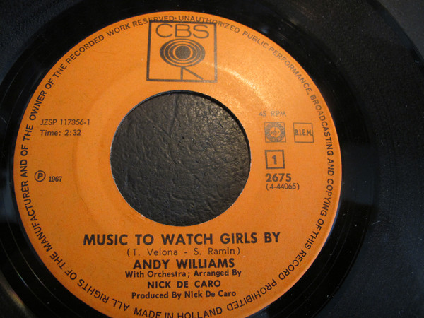 Accords et paroles Music to Watch Girls By Andy Williams