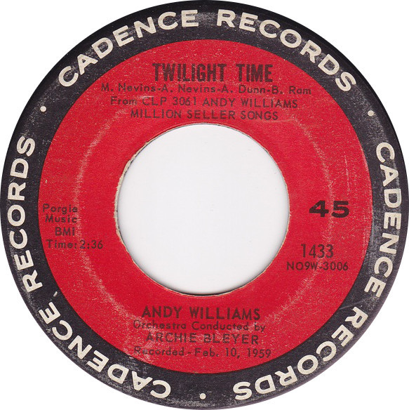 Accords et paroles Twilight Time Andy Williams