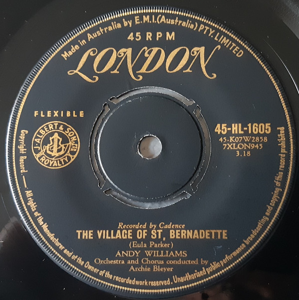 Accords et paroles Village Of St Bernadette Andy Williams