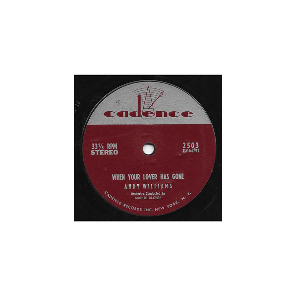 Accords et paroles When Your Lover Has Gone Andy Williams