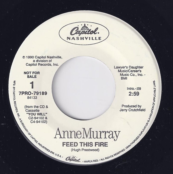 Accords et paroles Feed This Fire Anne Murray