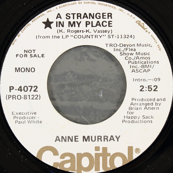 Accords et paroles Stranger In My Place Anne Murray