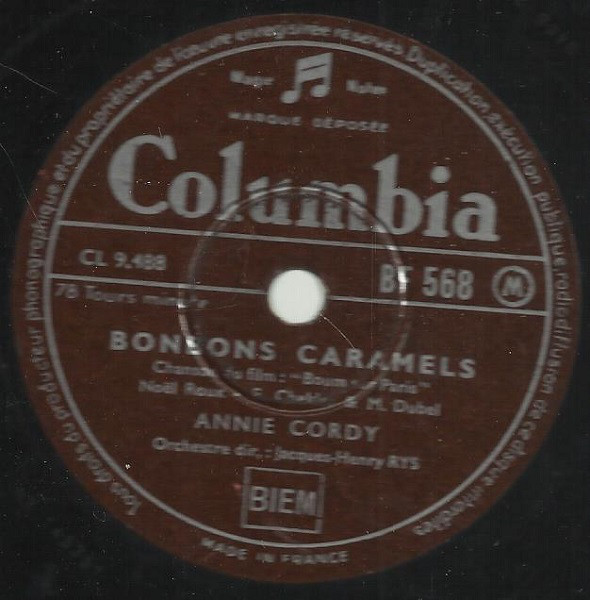 Accords et paroles Et bailler, et dormir Annie Cordy