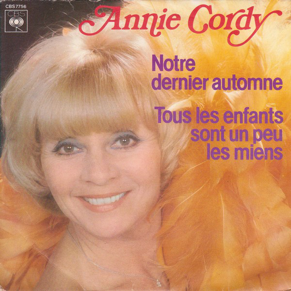 Accords et paroles Notre dernier automne Annie Cordy
