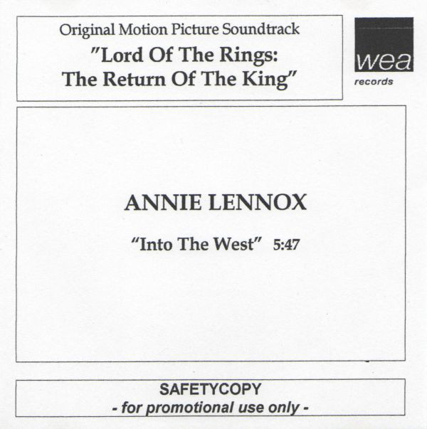Accords et paroles Into The West Annie Lennox
