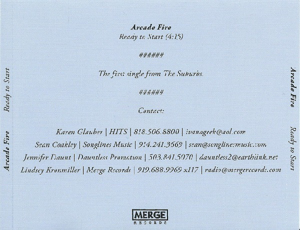 Accords et paroles Ready To Start Arcade Fire