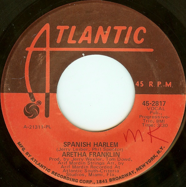 Accords et paroles Spanish harlem Aretha Franklin