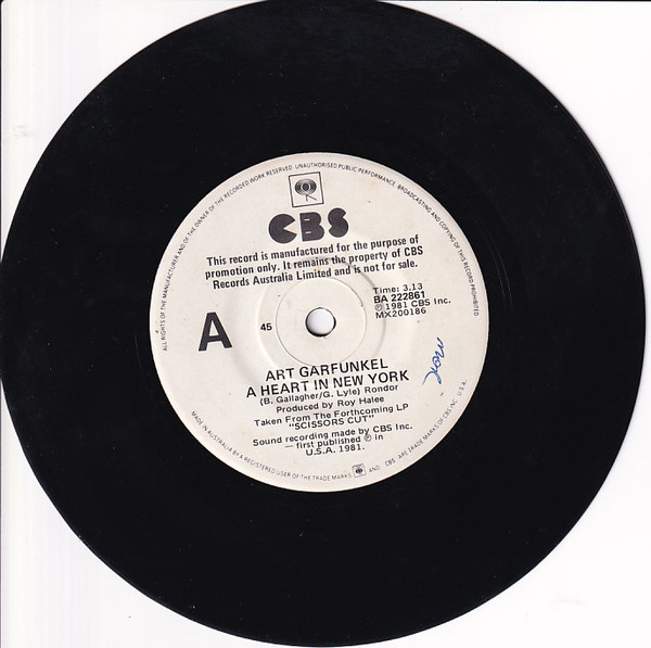 Accords et paroles A Heart In New York Art Garfunkel