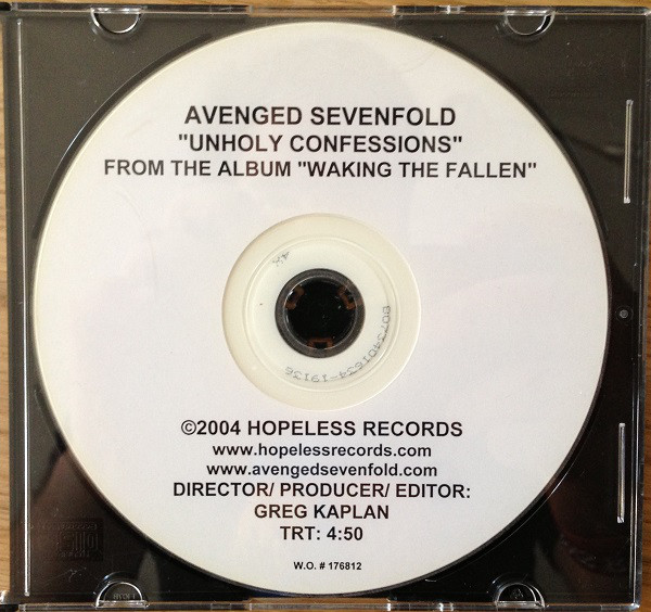 Accords et paroles Unholy Confessions Avenged Sevenfold