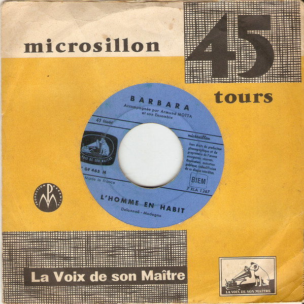 Accords et paroles J'ai tué l'amour Barbara