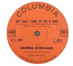 Accords et paroles Any Place I Hang My Hat Is Home Barbra Streisand