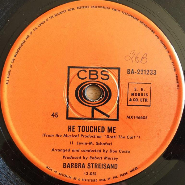 Accords et paroles He Touched Me Barbra Streisand